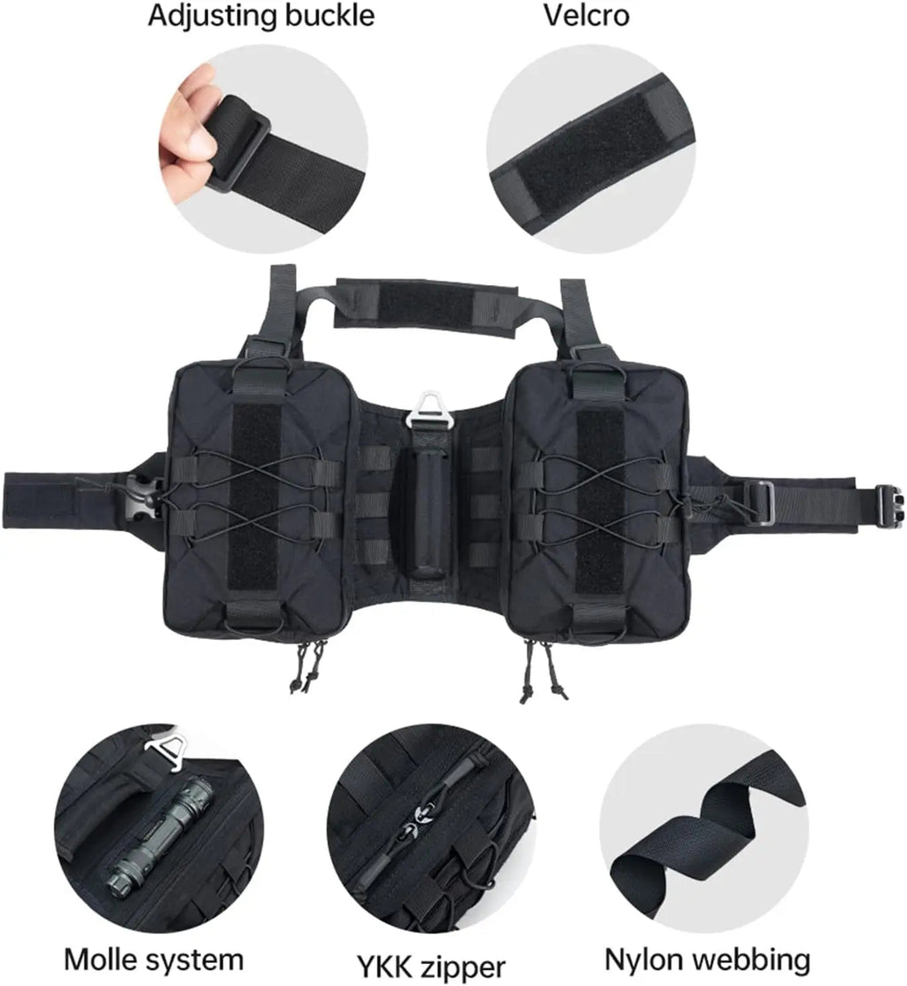 Dog Tactical Saddle Bag Camping Pack Large Dogs