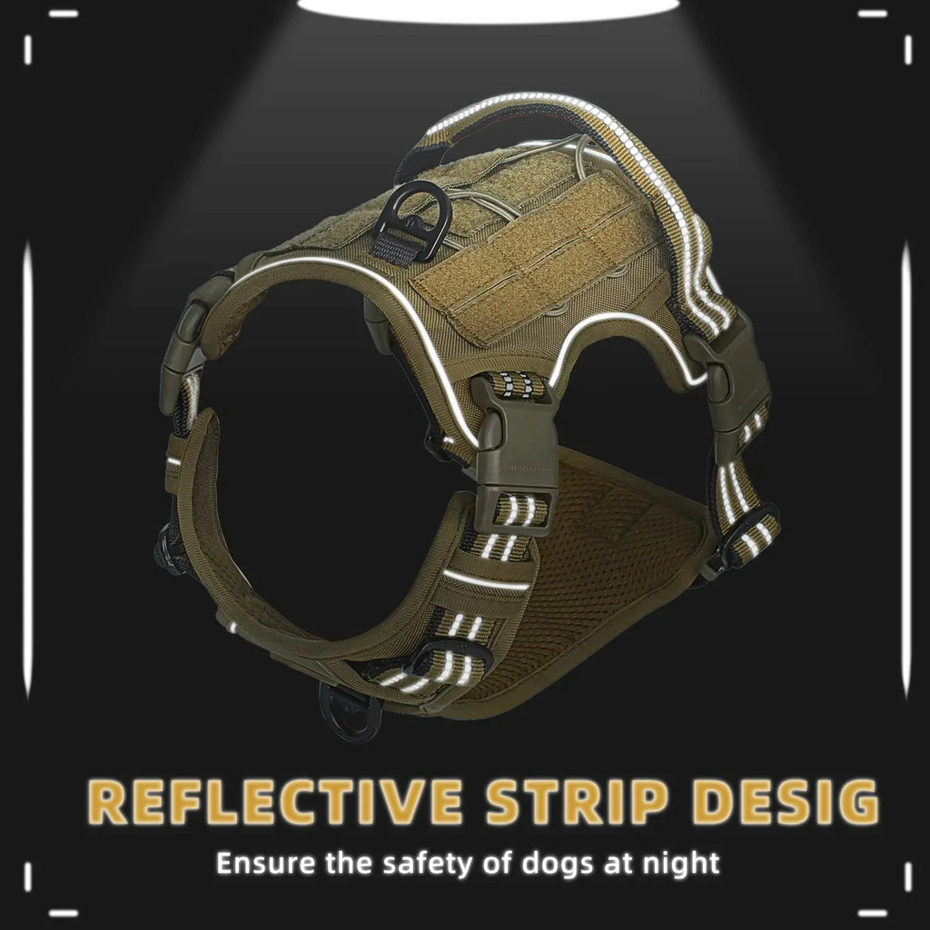Tactical No-Pull Dog Harness for Medium & Large Dogs