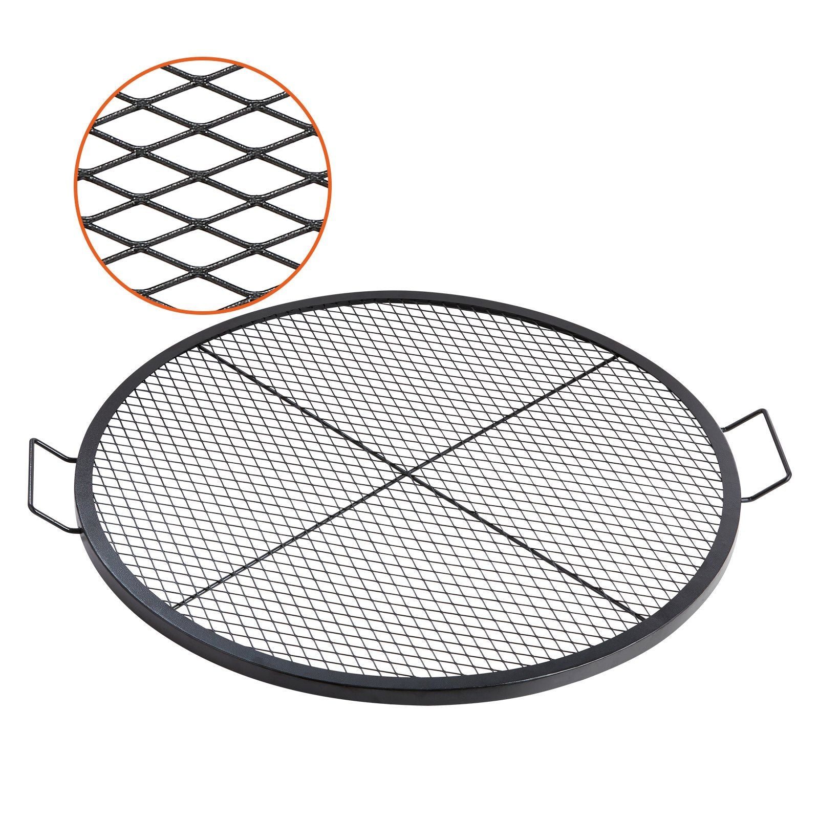 Fire Pit Grill Grate, Round Cooking Grate, Heavy Duty Steel