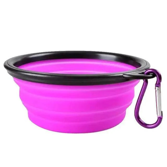 Collapsible Silicone Dog Food Water Bowl